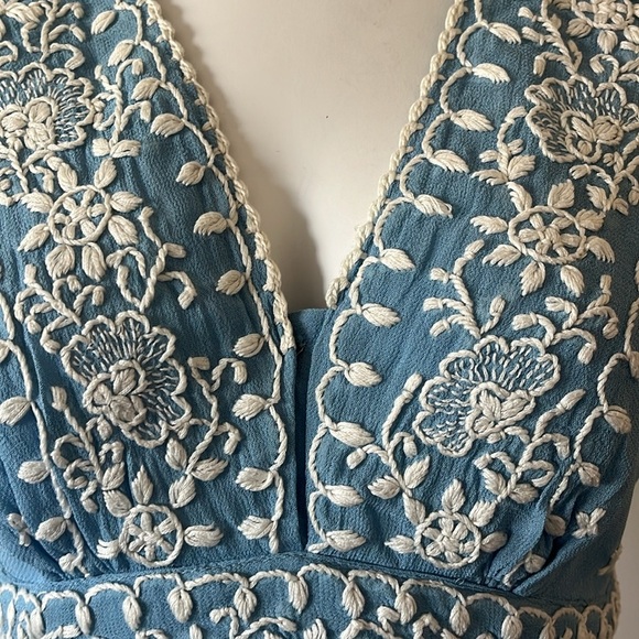 Plenty Embroidered Viscose Top Size 6 - Picture 3 of 10